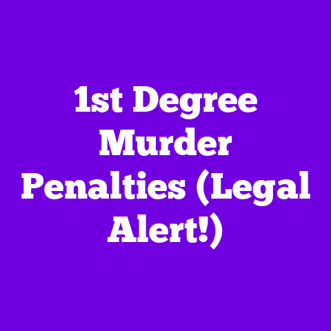 1st Degree Murder Penalties (Legal Alert!)