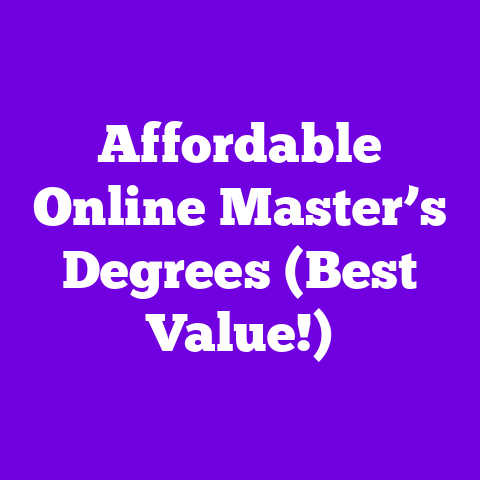 Affordable Online Master’s Degrees (Best Value!)