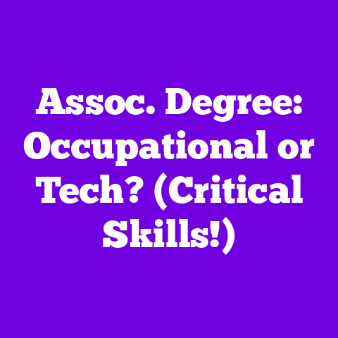 Assoc. Degree: Occupational or Tech? (Critical Skills!)