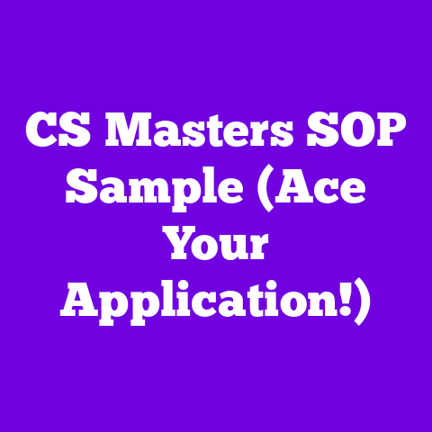 CS Masters SOP Sample (Ace Your Application!)