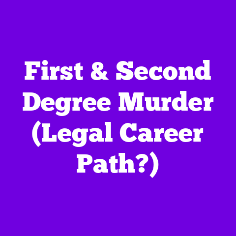 First & Second Degree Murder (Legal Career Path?)