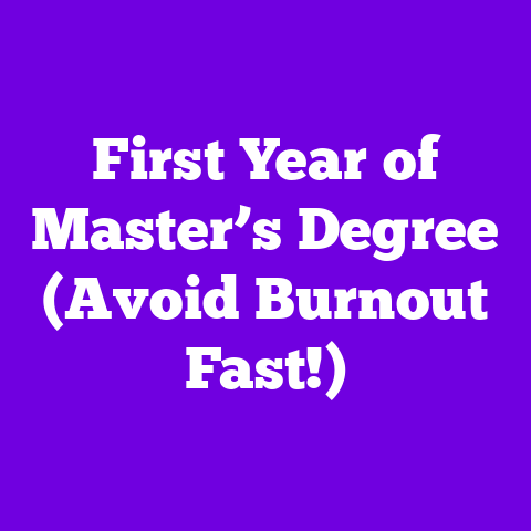 First Year of Master’s Degree (Avoid Burnout Fast!)