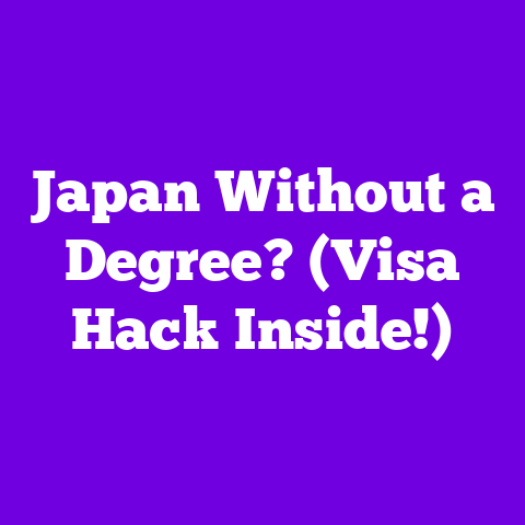 Japan Without a Degree? (Visa Hack Inside!)
