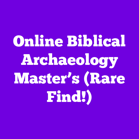 Online Biblical Archaeology Master’s (Rare Find!)