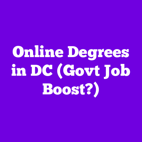 Online Degrees in DC (Govt Job Boost?)