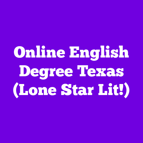 Online English Degree Texas (Lone Star Lit!)