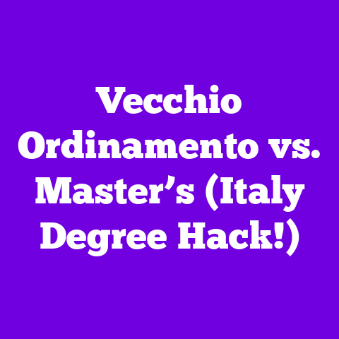 Vecchio Ordinamento vs. Master’s (Italy Degree Hack!)