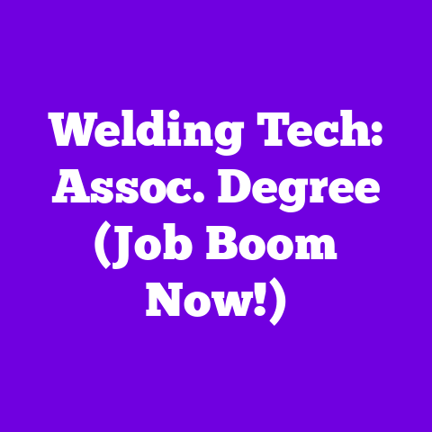 Welding Tech: Assoc. Degree (Job Boom Now!)