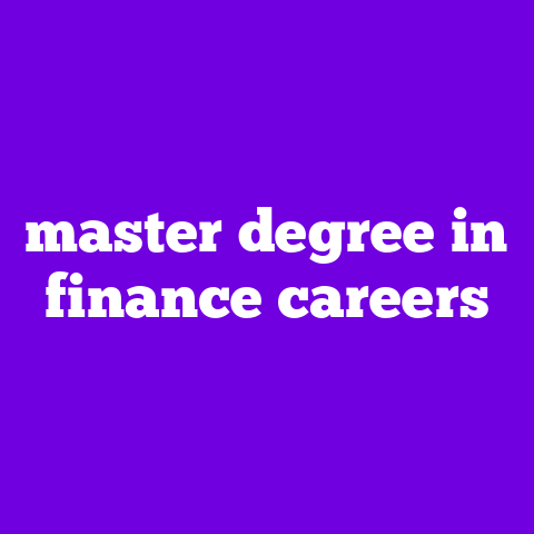 master degree in finance careers