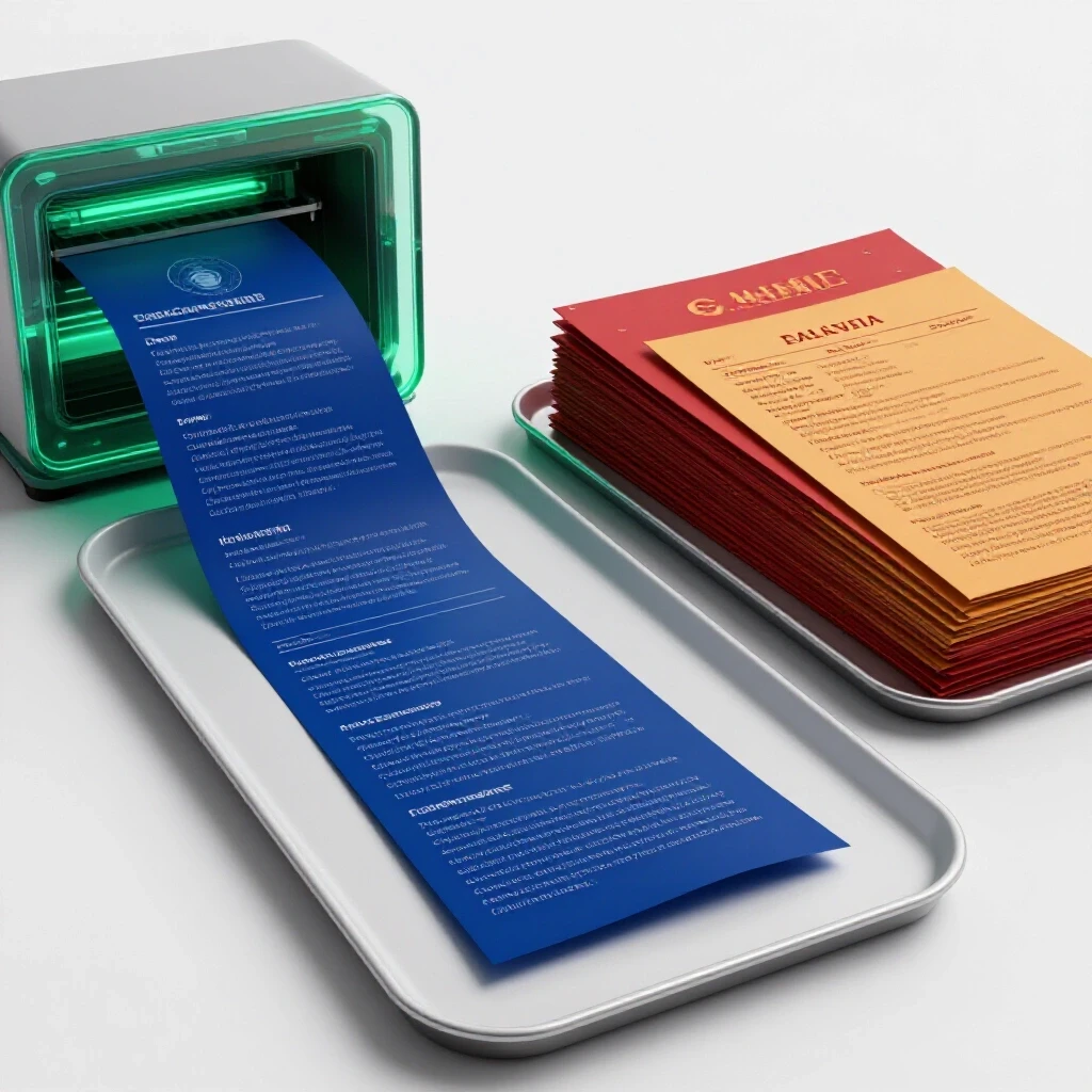 Split-scene image showing a digital scanner processing a resume while unread resumes pile up on the side.