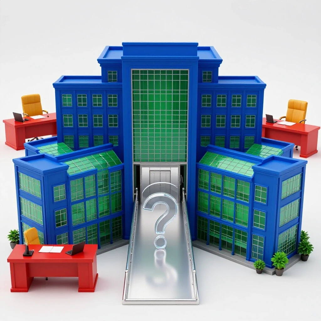 A split scene features a vibrant foreign university entrance and an Indian job interview setting, linked by an abstract bridge.